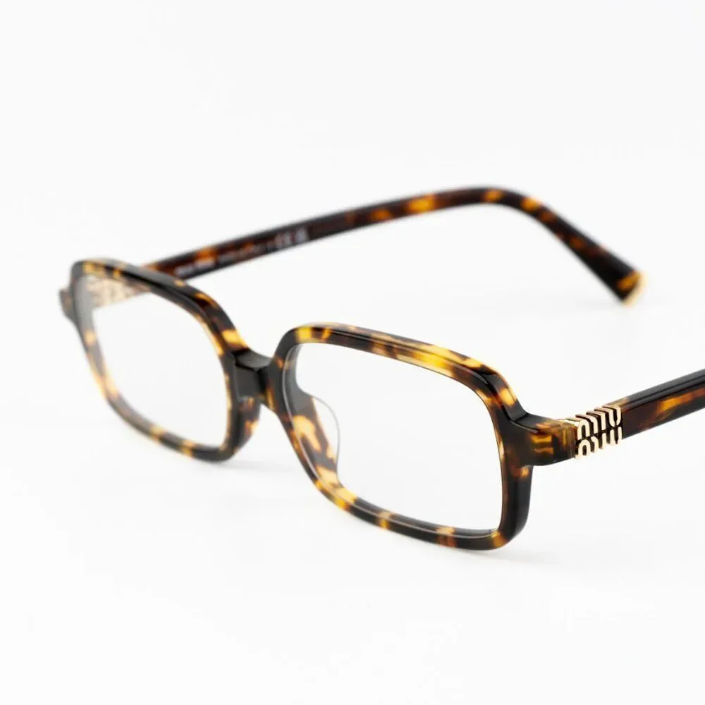 NEW Miu Miu MU11ZS 14L08N REGARD Havana Honey Rectangle 